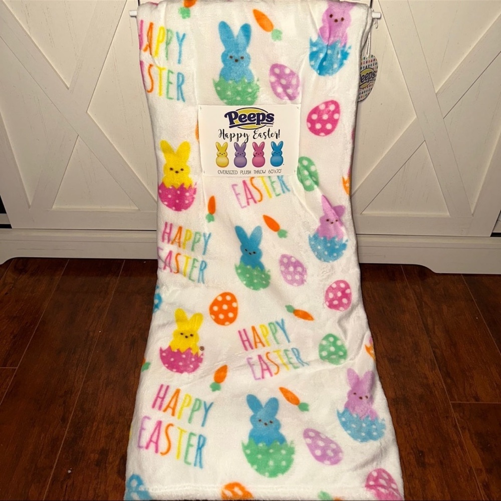 Peeps Happy Easter Plush Throw Blanket